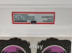 KLAUS VOORMANN PSA AUTO Authentic Signed Photo Musician JOHN LENNON The Beatles