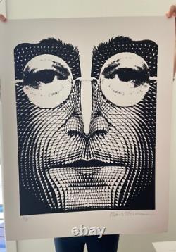 Klaus Voormann Signed 20x26 Silkscreen art print Beatles John Lennon Revolver #2