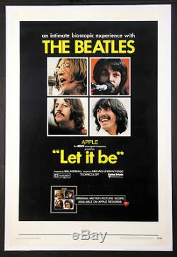 Let It Be The Beatles John Lennon Paul Mccartney 1970 1-sheet Linenbacked