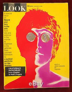 Look Magazine January 9, 1968 The Beatles Cover John Lennon by Avedon