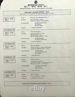 Lost Lennon Tapes lot of 22 lps John Lennon/Beatles Westwood Radio'91/2