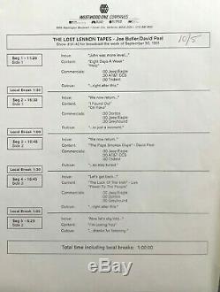 Lost Lennon Tapes lot of 22 lps John Lennon/Beatles Westwood Radio'91/2