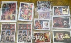 Lot Of 16 Pages John lennon stamps 1996 -940-1980