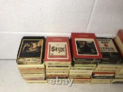 Lot Of 60 8 Track Tape Cartridges Rock Seger Styx Eagles Beatles Lennon Clapton