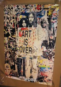 MR. BRAINWASH John Lennon Art Is Over AUTHENTIC ART POSTER PRINT 2011 Beatles