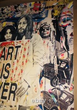 MR. BRAINWASH John Lennon Art Is Over AUTHENTIC ART POSTER PRINT 2011 Beatles