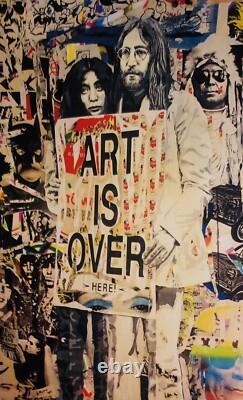 MR. BRAINWASH John Lennon Art Is Over AUTHENTIC ART POSTER PRINT 2011 Beatles