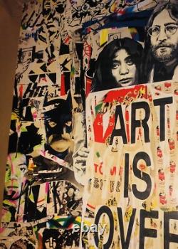 MR. BRAINWASH John Lennon Art Is Over AUTHENTIC ART POSTER PRINT 2011 Beatles