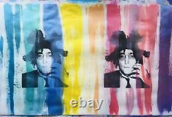 MR CLEVER ART JOHN LENNON BASQUIAT ABSTRACT PAINTING Beatles street art pop art