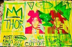 MR CLEVER ART JOHN LENNON BASQUIAT ABSTRACT PAINTING Beatles street art pop art