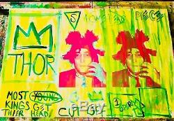 MR CLEVER ART JOHN LENNON BASQUIAT ABSTRACT PAINTING Beatles street art pop art