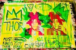MR CLEVER ART JOHN LENNON BASQUIAT ABSTRACT PAINTING Beatles street art pop art