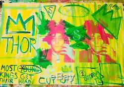 MR CLEVER ART JOHN LENNON BASQUIAT ABSTRACT PAINTING Beatles street art pop art