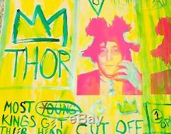 MR CLEVER ART JOHN LENNON BASQUIAT ABSTRACT PAINTING Beatles street art pop art