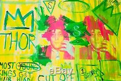 MR CLEVER ART JOHN LENNON BASQUIAT ABSTRACT PAINTING Beatles street art pop art