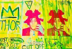 MR CLEVER ART JOHN LENNON BASQUIAT ABSTRACT PAINTING Beatles street art pop art