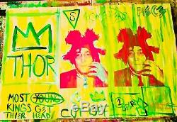 MR CLEVER ART JOHN LENNON BASQUIAT ABSTRACT PAINTING Beatles street art pop art