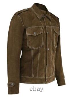 Men's Suede Leather Jacket Celebrity John Lennon Rubber Soul (THE BEATLES) Coat