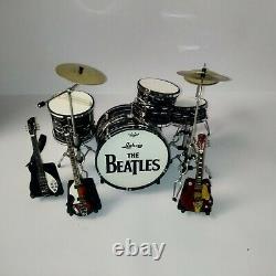 Miniature set Drum and Guitars THE BEATLES plus John lennon Scale 1/6 Free Shipp
