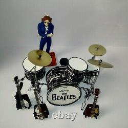 Miniature set Drum and Guitars THE BEATLES plus John lennon Scale 1/6 Free Shipp