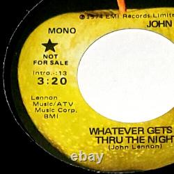 Mint? Beatles John Lennon 1974 P-1874 Promo'whatever Gets You Thru Thru Night