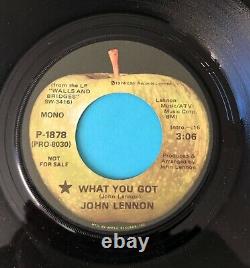 (Mono/ Stereo DJ Copy) JOHN LENNON WHAT YOU GOT- Apple P-1878 PRO 8030 MINT
