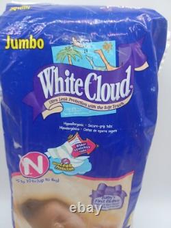 NOS BEATLES John Lennon White Cloud Diapers Yoko DISC 40ct New Born up to 10lbs