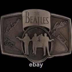 New Beatles John Lennon Mccartney Band Rock Roll Music NOS Vintage Belt Buckle