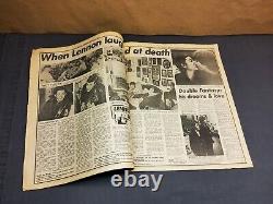 New York Post Newspaper Dec 10,1980 JOHN LENNON DEATH Alternate Cover Rare