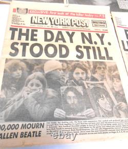 Newspapers Collection EXTRA! (6) Different Beatle JOHN LENNON SHOT DEAD 1980