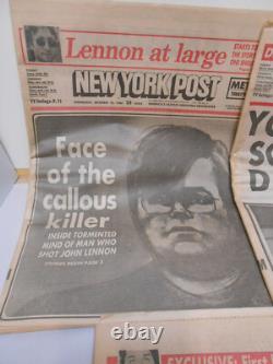 Newspapers Collection EXTRA! (6) Different Beatle JOHN LENNON SHOT DEAD 1980