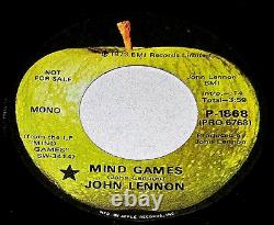 Nm Beatles John Lennon 1973 P-1868'mind Games' Promo 45 Pro-6768'not For Sale