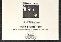 Nm Meet The Beatles Pro 2549 Open Interview Capitol Compact Reissue Ep & Sleeve