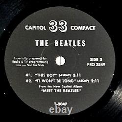 Nm Meet The Beatles Pro 2549 Open Interview Capitol Compact Reissue Ep & Sleeve