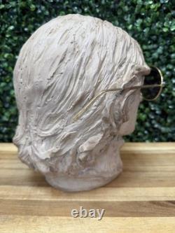 OOAK John Lennon Sculpture Beatles Bust Beatlemania English Rock Decor Music