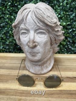 OOAK John Lennon Sculpture Beatles Bust Beatlemania English Rock Decor Music