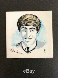 ORIGINAL Beatles John Lennon VINTAGE Ceramic Tile Made In England