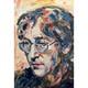 ORIGINAL Impasto Portrait John Lennon Beatles Acrylic Painting Art 19