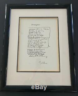 ORIGINAL John Lennon framed lyrics the Solo years IMAGINE the Beatles