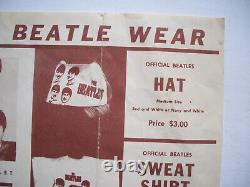 Official Beatles Advertising Flyer? Shirts Hats No Shrink Card Wrapper Pin