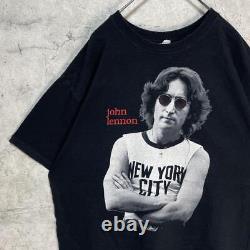 Old Clothes Vintage The Beatles John Lennon Short Sleeve Shirt Band Black