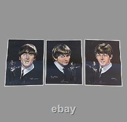 Original 1964 Beatles Posters George Harrison, John Lennon, & Paul Mccartney