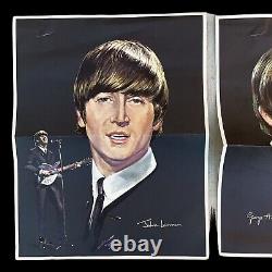 Original 1964 Beatles Posters George Harrison, John Lennon, & Paul Mccartney