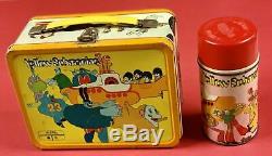 Original 1968 Beatles Yellow Submarine Metal Lunchbox with Thermos John Lennon VG