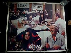 Original Give Peace A Chance Poster John Lennon & Yoko Ono In Bed Montreal 1969