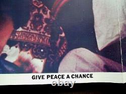 Original Give Peace A Chance Poster John Lennon & Yoko Ono In Bed Montreal 1969