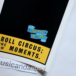 Original Rock & Roll Circus Promo Poster Rolling Stones Beatles John Lennon Ex+