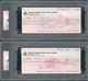 PAUL McCARTNEY JOHN LENNON BEATLES 1976 DUAL SIGNED BANK CHECKS PSA/DNA AUTOS