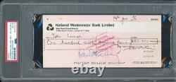 PAUL McCARTNEY JOHN LENNON BEATLES 1976 DUAL SIGNED BANK CHECKS PSA/DNA AUTOS