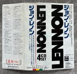 PROMO issue! $0 SHIP! John Lennon JAPAN limited 4 CD box set OBI The Beatles